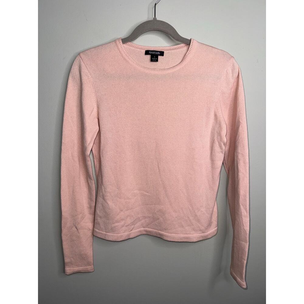 Emanuel Ungaro Vintage Blush Pink Crewneck Lightweight Sweater - Size S
